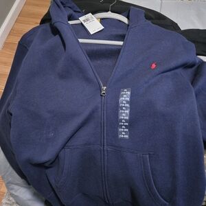 Polo Ralph Lauren Navy Blue Zip-Up Hoodie And Sweatpants